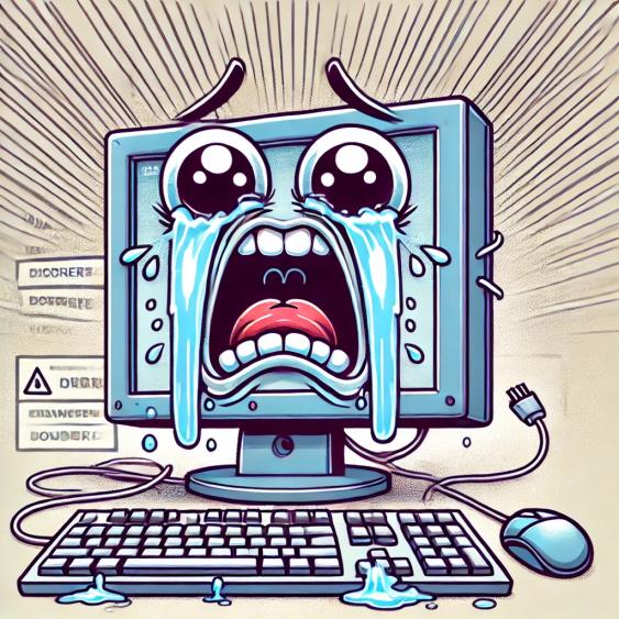burning computer